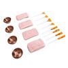 16pcs Esthetician Supplies for Facials Set Small Bowl Fan Flat Brush Hair Band Women Facial Mixing Kit Rosy Gold