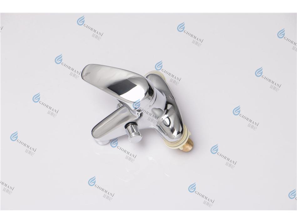 Dual-Use Copper Faucet with Dual Handles and Shower Head for Hot and Cold Basin