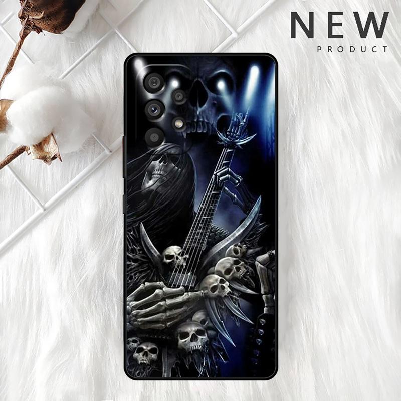 Grim Reaper Skull Skelet Case For Samsung Galaxy A54 A52 A14 5G A53 A12 A13 A71 A23 A34 A33 A21s Phone Cover