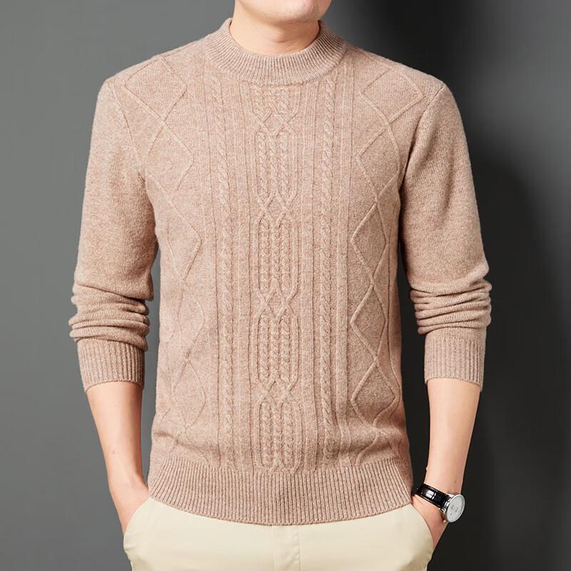 Firstview Men's Winter 98% Wool Round Neck Sweater FV25D1990