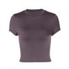 European and American Women's Clothing Summer New Fashion Versatile Solid Color Round Neck Slim Short-sleeved T-shirt Top Wholesale