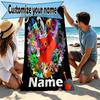 Custom Name Personalized Game Rainbow Friends Print Beach Towel, for Trip Camping Beach Party Home Decor, Birthday Gift for Family & Friends