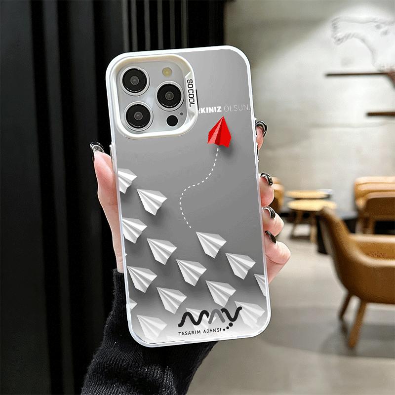 Paper Airplane Boat Dream Shockproof Phone Case for iPhone 17 Air 16 16E 15 Pro Max 14 Plus 13 Mini 12 Back Cover Anti Fall Fund