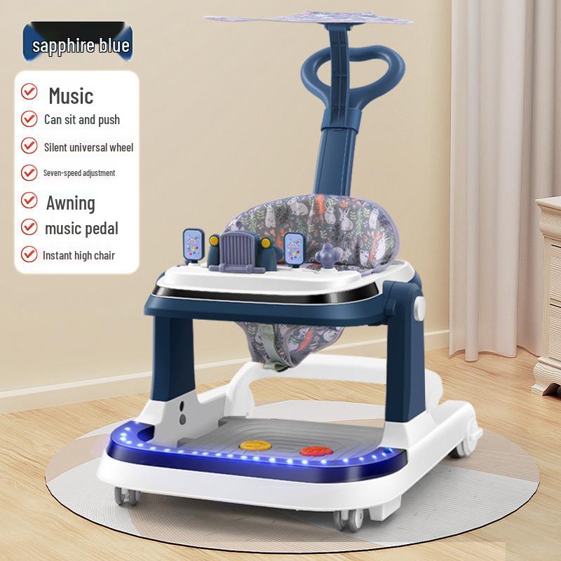 Rechargeable Remote-Controlled Baby Walker Car with Anti-Rollover Safety