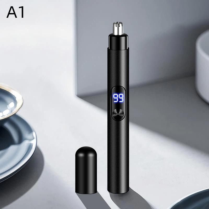 1 Set Usb Rechargeable Mini Portable Electric Nose Hair Trimmer Touch Operation For Painless Nose Ear Eyebrow Hair Removal
