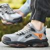 Fashion Men'S Sports Shoes New Safety Shoes Men Steel Toe Shoes Security Sneakers Puncture-Proof Work Shoes Lightweight Comfort