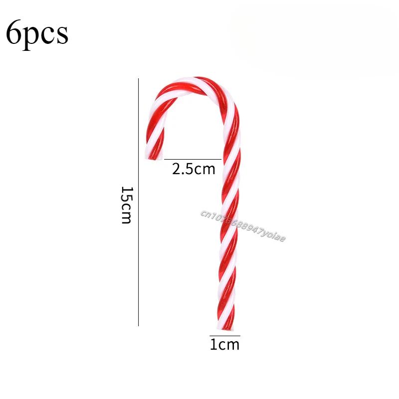 

Christmas Candy Canes Acrylic Xmas Tree Hanging Twisted Crutch Pendant New Year Christmas Party Home Decoration Ornaments Gifts