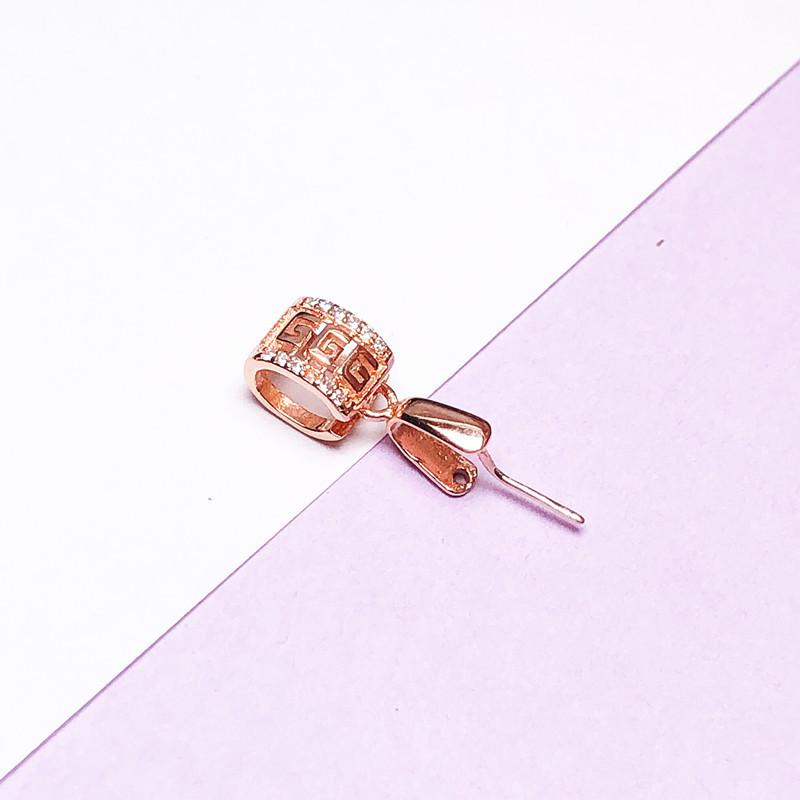S925 Sterling Silver Medium Necklace Clasp Clip for Jade Pendant