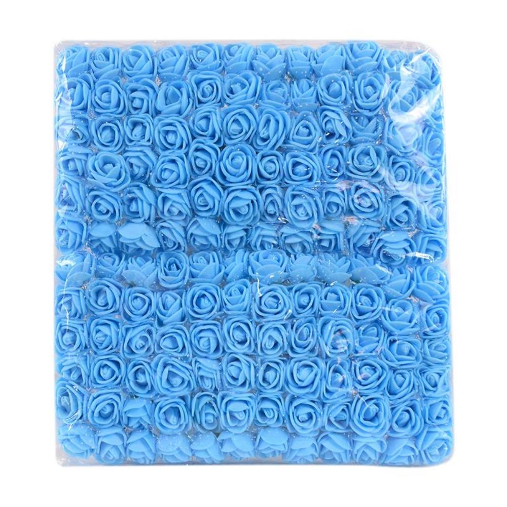 144/288 Stück Mini Spitze Rosenblume Kunstblume Kleine Schaumrosenblütenköpfe Hochzeitsdekoration DIY Bastelstraußzubehör