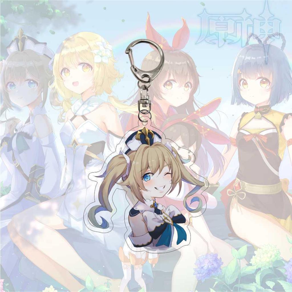 Cartoon Anime Keychain Acrylic Double Sided Keyring Jewelry Accessories for Fans Gifts