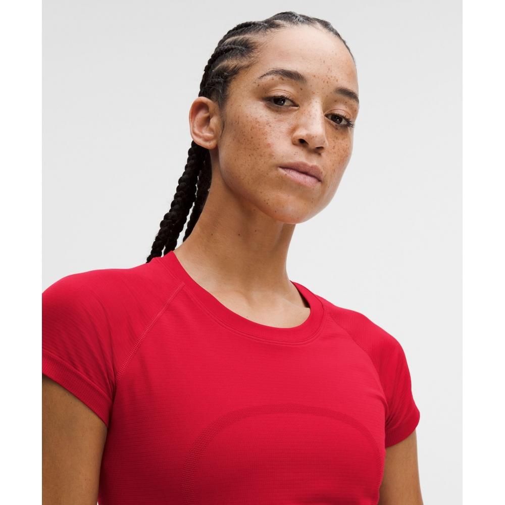 Lululemon Swiftly Tech Short Sleeve Shirt 2.0  Waist Length Oxford Red Oxford Red