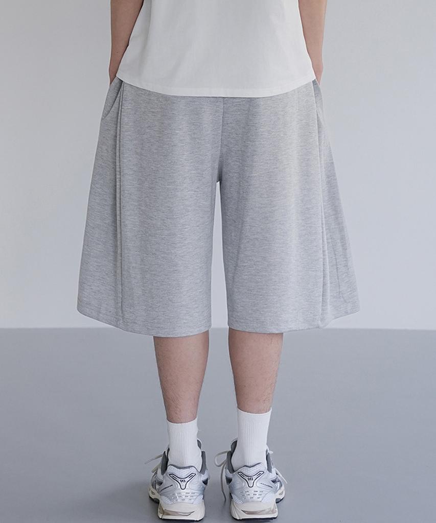 Jikeulib String Banding Side Pintuck Bermuda Training Sweat Shorts 3 Colors