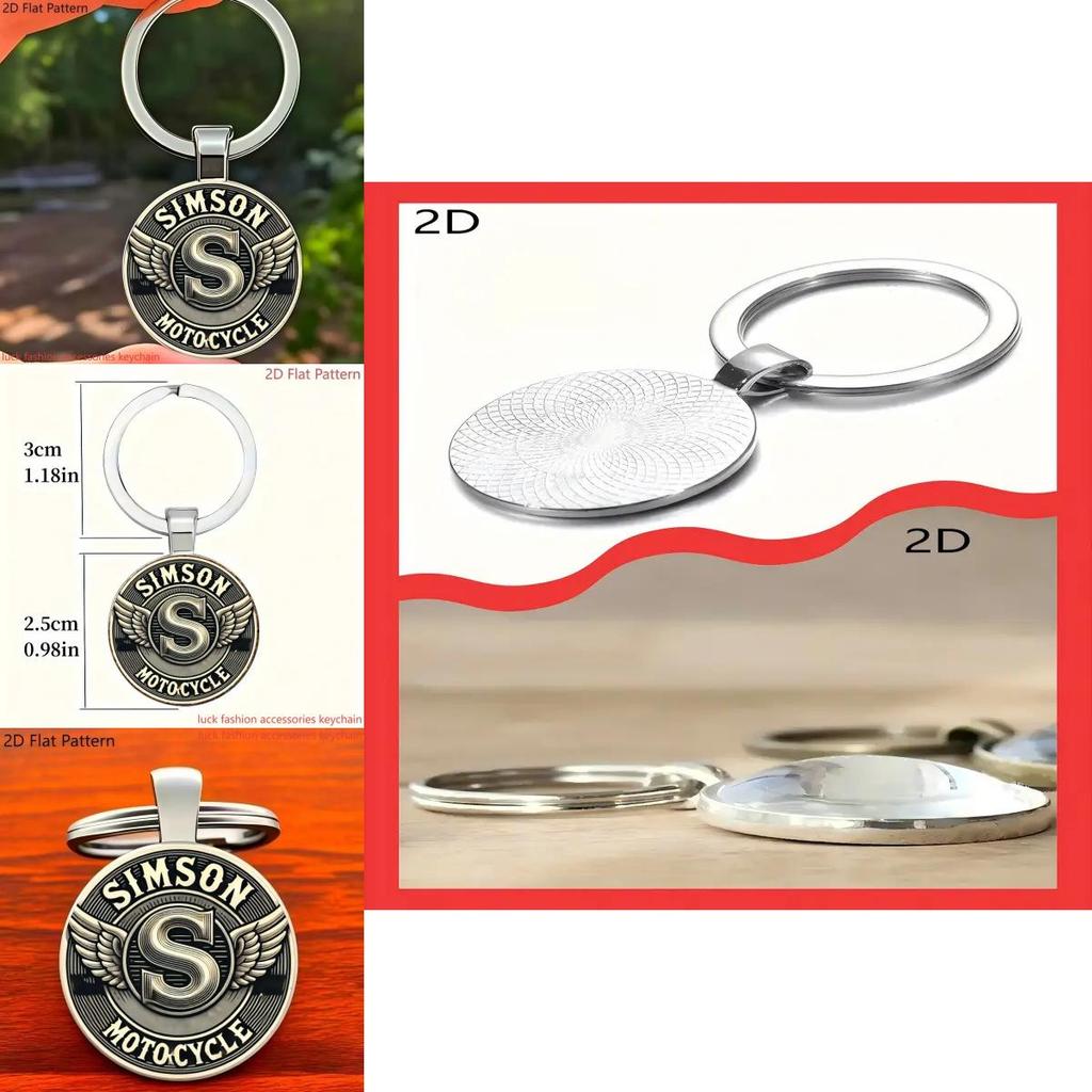 Simson Motorcycle Letter Keychain Pendant With Wings And Alloy Construction For Gift And Party Decor