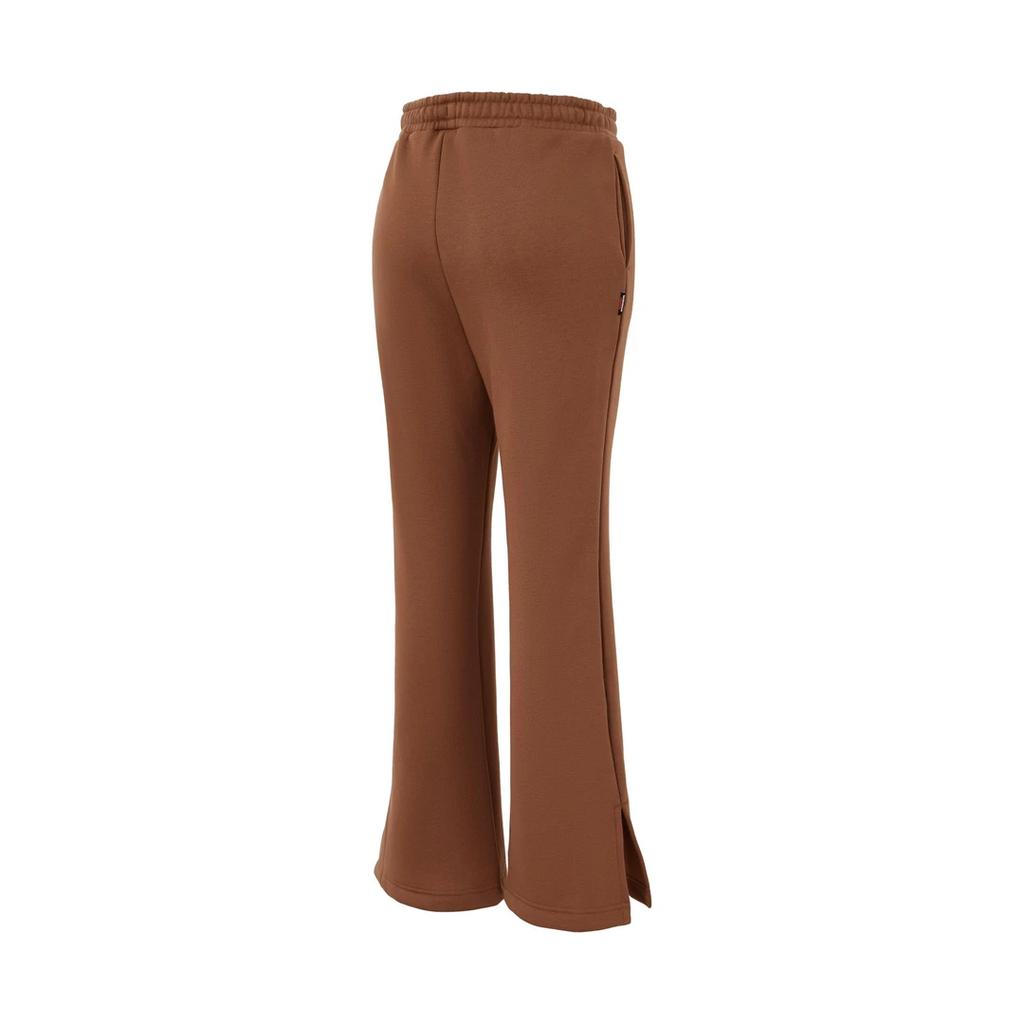 Adidas Fashionable Simple Fleece Lined Lace Up Casual Pants Women bottoms Brown JX9414
