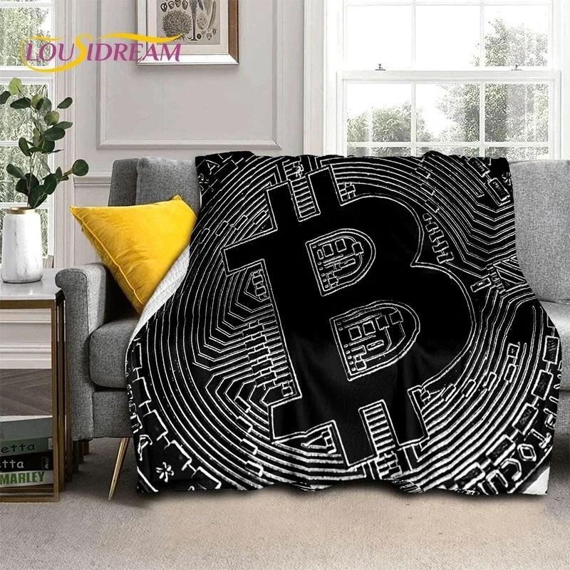 Bitcoin Virtual Currency NFT Soft Flannel Blanket for Beds Bedroom Sofa Picnic,Throw Blanket for Cover Outdoor Leisure Nap Gift