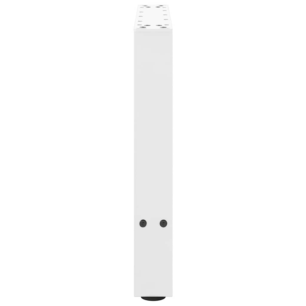Vidaxl Coffee Table Legs, White, 2 Pcs, 60X(42-43) Cm, Steel