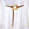 Elegant Ladies' Soft PU Leather Knot Belt for Dresses and Coats