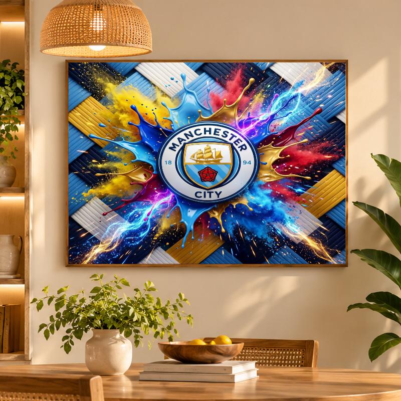 5D Diamond Painting Manchester City DIY Full Drill Diamond Art Kit Home Decoration