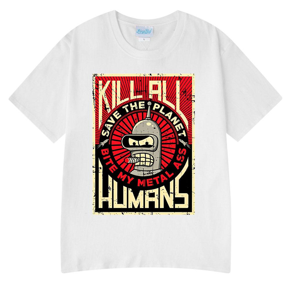 Funny Save The Planet Kill All Huunisexs Graphic Print T Shirt Unisexs Unisex Fashion Short Sleeve Tshirt Oversized Cotton Tshirts