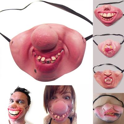 Unisex Creative Fashion Face Expression Cotton Mask Reusable Funny Mask Cover