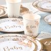 Baby Floral Printed Tableware Set Paper Plate Cup Napkin Baby Shower Boy Girl Birthday Party Decoration Kids Party Supplies