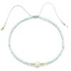 Retro Colorful Seed Bead & Faux Pearl Adjustable Bracelet - Trendy Hand-woven Jewelry for Women
