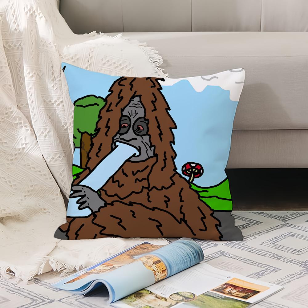 

Funny Sassy the Sasquatch Pillow Case Office Cushions Suitable For Sofa Car Bedroom Decorative Cushion Cover 12x12Inch