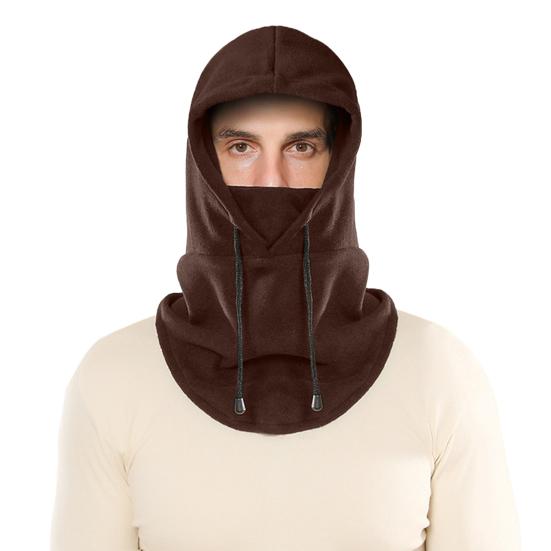 Polar Fleece Balaclava Hat Winter Men Women Headgear Solid Color
