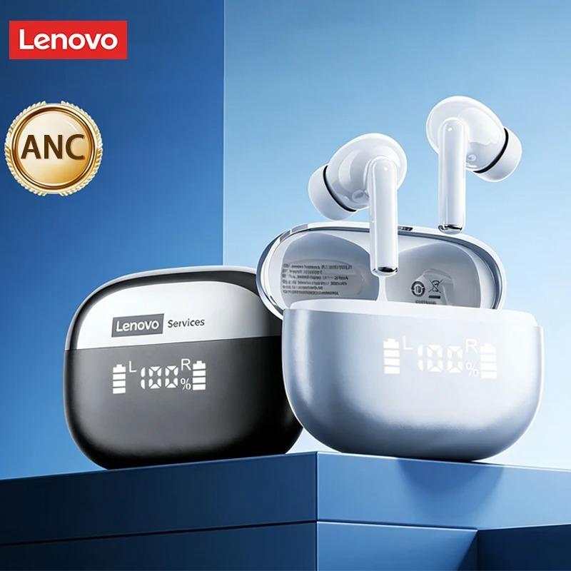 Original Lenovo LE232 ANC Noise Cancelling True Wireless Earphones Bluetooth 6.0 Gaming Headphone LED Digital Display In Ear HiFi Stereo Bass Earbuds