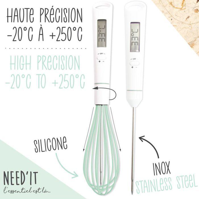 Trzepaczka i termometr 2 w 1 do ciast