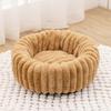 Pet Round Bed Soft Cat Dog Plush Winter Warm Sleeping Dog House for Small Medium Dog Thickened Rabbit Plush Pet Nest Sofa Bed