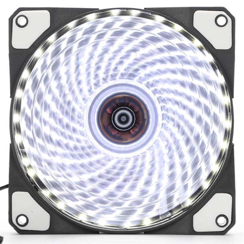 Cheap 120mm PC Computer 16dB Ultra Silent 33 LEDs Case Fan Heatsink ...