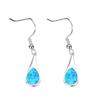 Hawaiian Ocean-Style Opal Teardrop Earrings