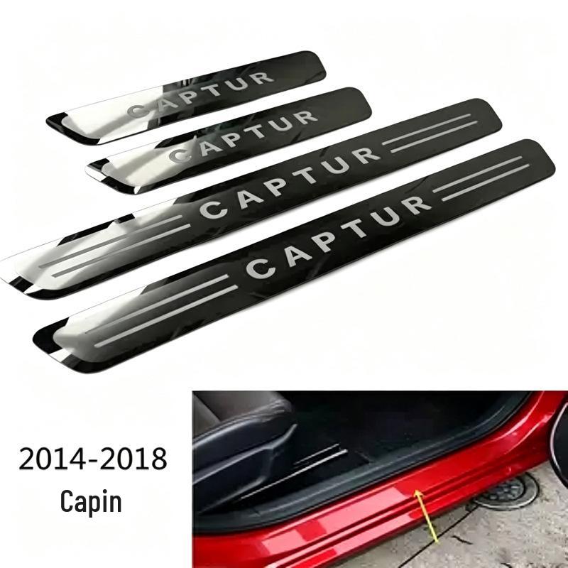 Edelstahl Willkommenspedal Türschweller & Kofferraumschutz für Renault Captur 2014-2018