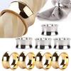 4PCS Nordic Round Napkin Rings Metal Silver Gold Napkin Rings for Weddings Home Table Accesorries Napkin Holder