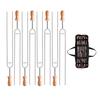 Outdoor Camping Hiking Portable Food Grade Stainless Steel Wooden Handle BBQ Skewers And Barbecue Fork