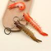 Funny Shrimp Pendant Keychain Prawm Key Ring Food Sea Animal Kids Toy Charm Ornament Lobster Palinuridae Fishermen Crayfish