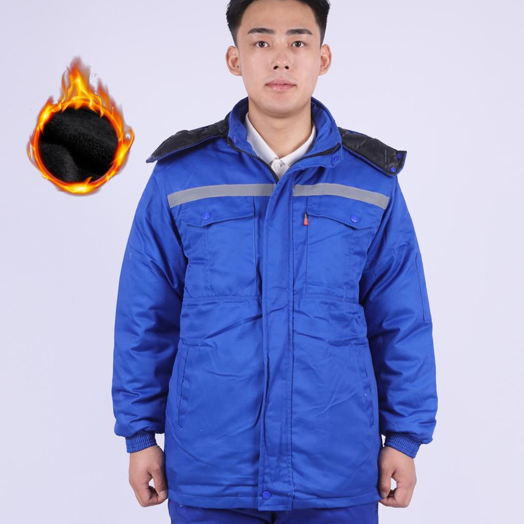 Tjock Fleecejacka med Huva Höst och Vinter Herr Overaller Utomhus Vindtät, Vattentät och Köldtålig Varm Topp