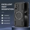 For Huawei Nova 12 13 Mecha Heat Dissipation Four Corners Air Cushion Anti-Drop Powerful Magnetic Non-Charging Phone Case