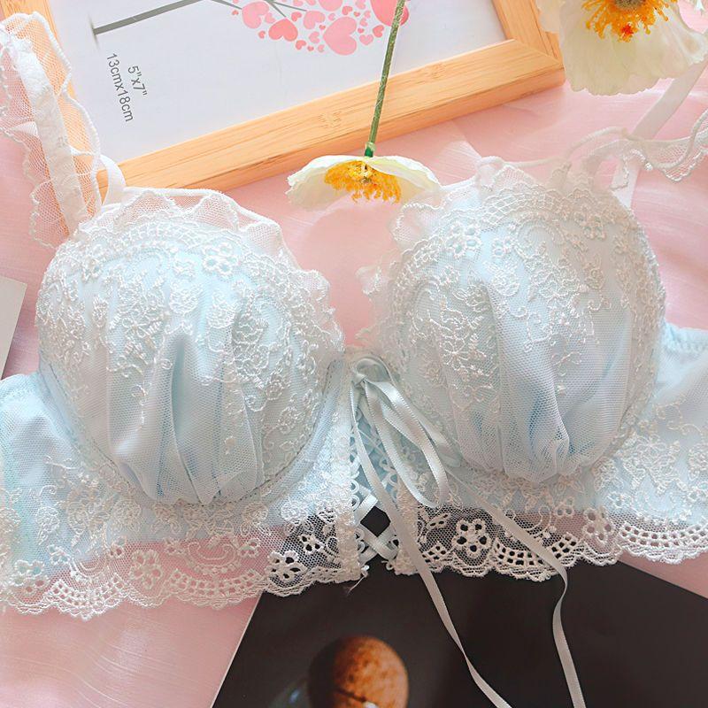 Fairy Underwear Japanese Lace-up Small Breasts Gather Sweet and Cute Loli Girl Bra