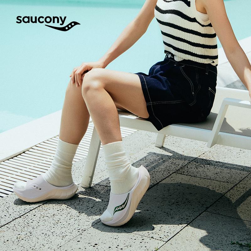 Saucony Bestselling Relaxing Sports Silent Non-Slip Odor-Resistant Anti-Chafe Quick-Dry Antibacterial Massage Slide Sandals Unisex Sandals S28903-4