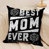 Best Mom Ever Cushion Cover Soft Plush Fabric DoubleSided Printed Cushion Covers for All Seasons Modern Home Decor