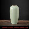Elegant Bean Green Ceramic Vase - Ru Kiln Luxury Home Decor, Multiple Shapes for Living Room Flower Arrangements