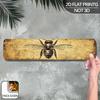 2D Flat, 1pc, 2D Flat, for Decorative Use Only, a 2D Flat Aluminum Sign Measuring 10.16x40.64 cm, Designed with an Vintage Bee Blessing Pattern, Ideal