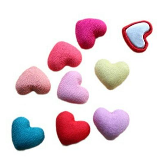 DIY Torba z kokardą z materiału Guzik: 15x17mm, Jednolity kolor, Wzór brzoskwiniowego serca do ręcznie robionej biżuterii