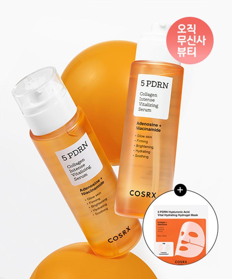 [SET] 5 PDRN Collagen Intense Vitalizing Serum 100ml x 2 + PDRN Gel Mask 1