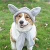 Plush Pet Hat for Ear and Head Protections Halloween Funny Ear Dog Hat for Small Dogs Cats Warm Winter Headgear Hat
