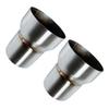 YESprime Motorcycle Conversion Adapter Silencer Insertion Diameter Joint Pipe Muffler Motorcycle Spacer Universal 2 Pieces