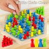 Kid Chain Triangle Chess Social Board Game Battle Chess Game Wooden Toy for Parent-Phild Interaction Family Party Logic Thinking