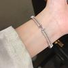 Bracciale Lettera H Placcato Oro 18k con Zirconi per Donna Gioielli Minimalisti alla Moda